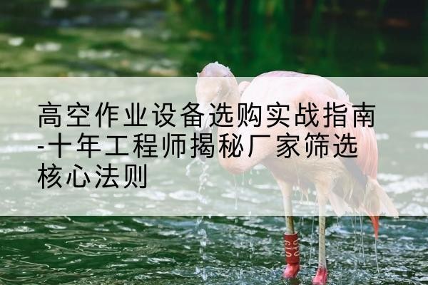 濠江剪叉式升降机厂家-高空作业设备选购实战指南-十年工程师揭秘厂家筛选核心法则
